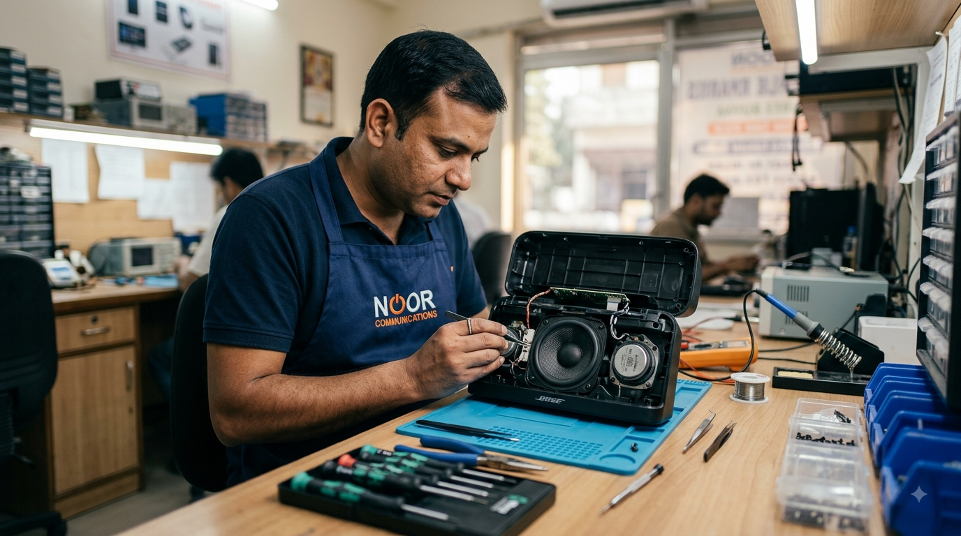 Bose Speaker Repair in Ludhiana by Noor Communications technician